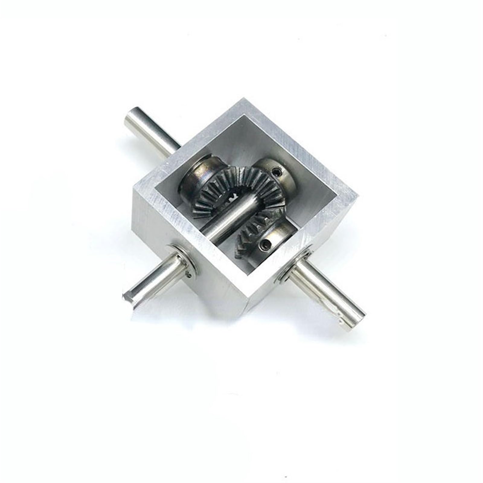 Bevel Gearbox 90 Degree 1:1 Ratio Dual Shaft One Input Two Output Type D 8mm Shaft