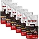Kimbo Barista Espresso Napoli Kaffeebohnen – 6kg – Ganze Bohnen – Italienische Barista-Qualität – Intensität 10/13 – Dunkle Röstung – Vorteilspack per Vollautomaten & Siebträger (6 x 1kg)