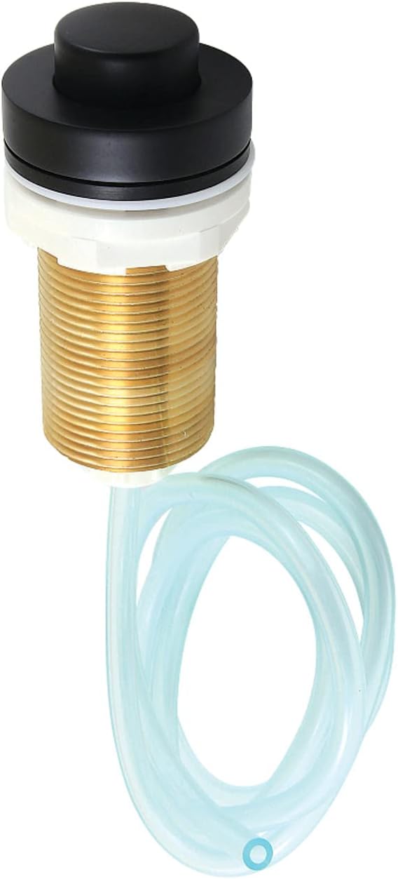 Kingston Brass KAM210 Gourmetier Garbage Disposal Air Switch Button, Matte Black