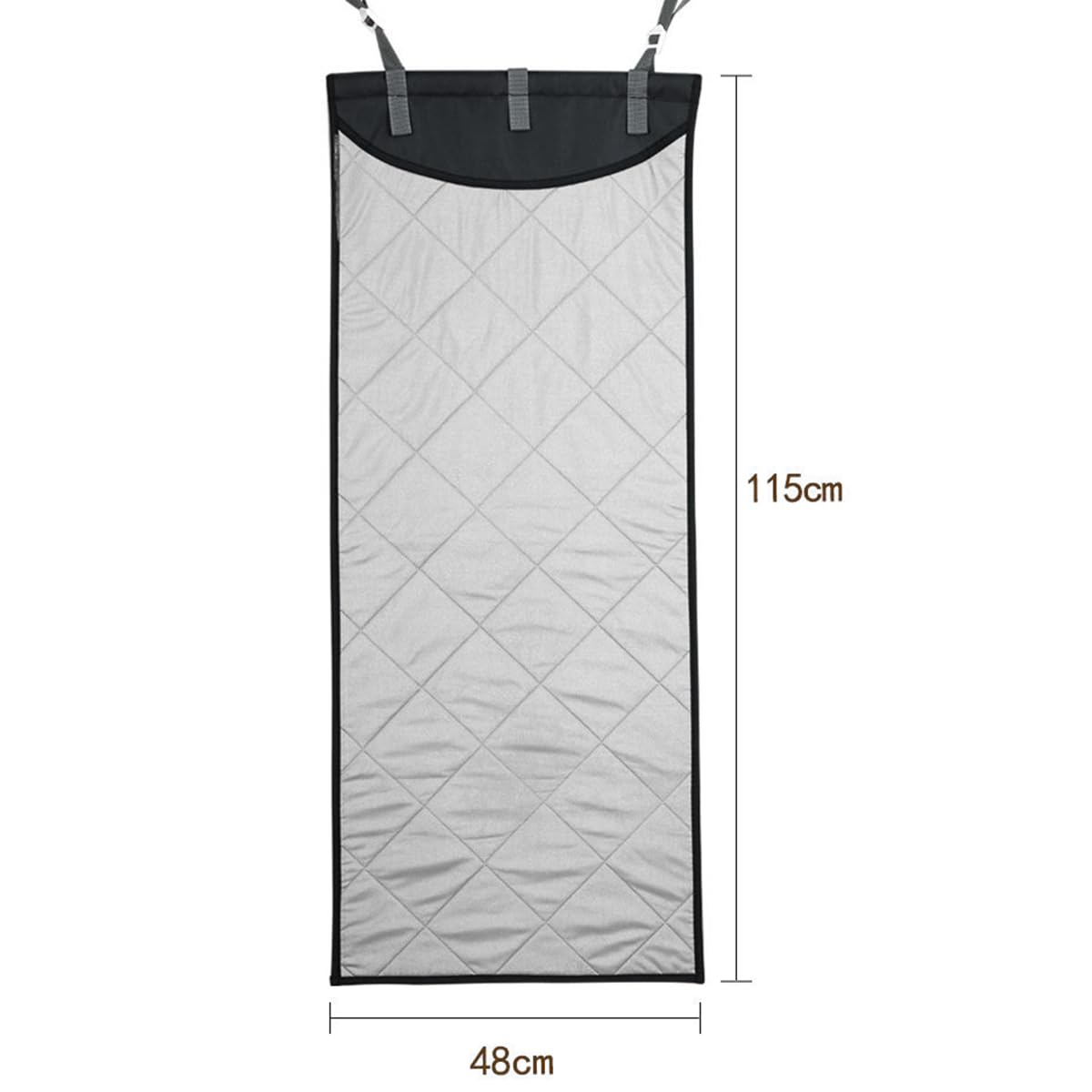 Tappetino per Stirare sopra la Porta, Resistente al Calore, Verticale, Appeso, Pieghevole, Portatile, per Stirare a Vapore in Modo efficiente, 115 x 48 cm
