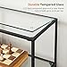 VASAGLE 39.4 Inch Console Table with 3 Shelves, Sofa Tables, Modern Entryway Table, Metal Frame, Tempered Glass Shelf, Entryway Living Room Bedroom, Classic Black and Transparent ULGT027B01