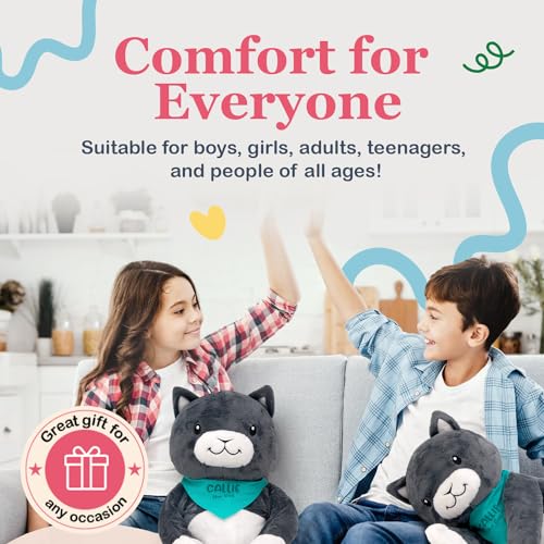 Image of Lilly's Love Weighted Stuffed Animal, 5lb | Sensory Weighted Plush for Kids and Adults | Machine Washable Plushies w /Removable Inner | Calming Weighted Stuffed Animals for Anxiety, Callie The Cat