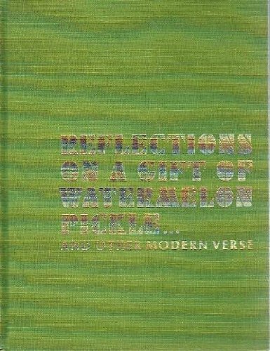 Reflections On A Gift Of Watermelon Pickle B000K6LF9E Book Cover