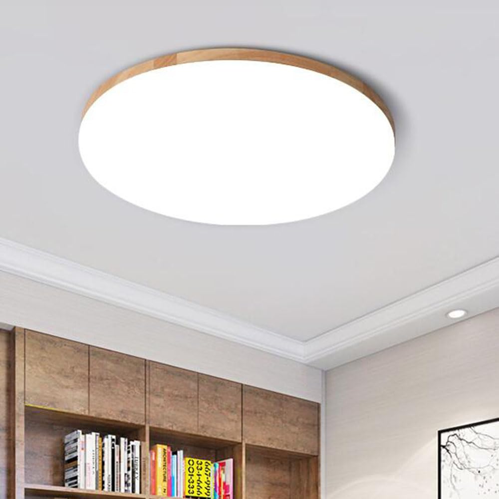 Lampa Sufitowa O Charakterze Domowym Okrągła Lampa Sufitowa Bez Możliwości Ściemniania Designerski Klosz Z Akrylu Chroniący Oczy Energooszczędna, Dekoracyjna Oprawa Oświetleniowa Do Wnętrz KNBVFHG