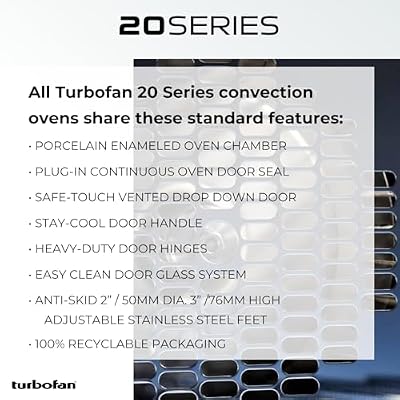 Moffat Turbofan Full Size Countertop Electric Convection Oven, Single Deck, Digital Control, 208v/50/60/1ph