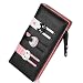 Women's Wallet Cute Cat Wallet Coin Purse Bifold Long Purse with Zipper Black