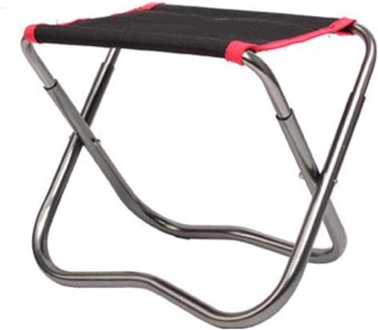 Ultralight Mini Outdoor Portable Camping Stool Folding Hiking Gardening Collapsible Chair Beach Foot Stool Chair Picnic Leisure Fishing Compact Footrest Travel Stool (Color : Black)