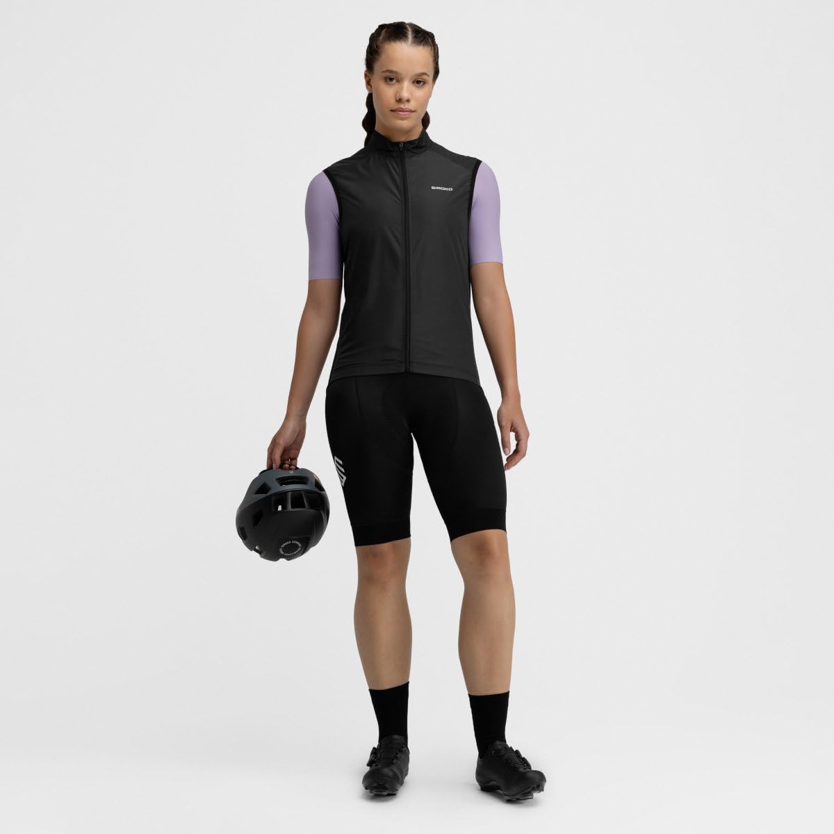 SIROKO - Chaleco Cortavientos de Ciclismo para Mujer V1-W Blaast - L - Negro