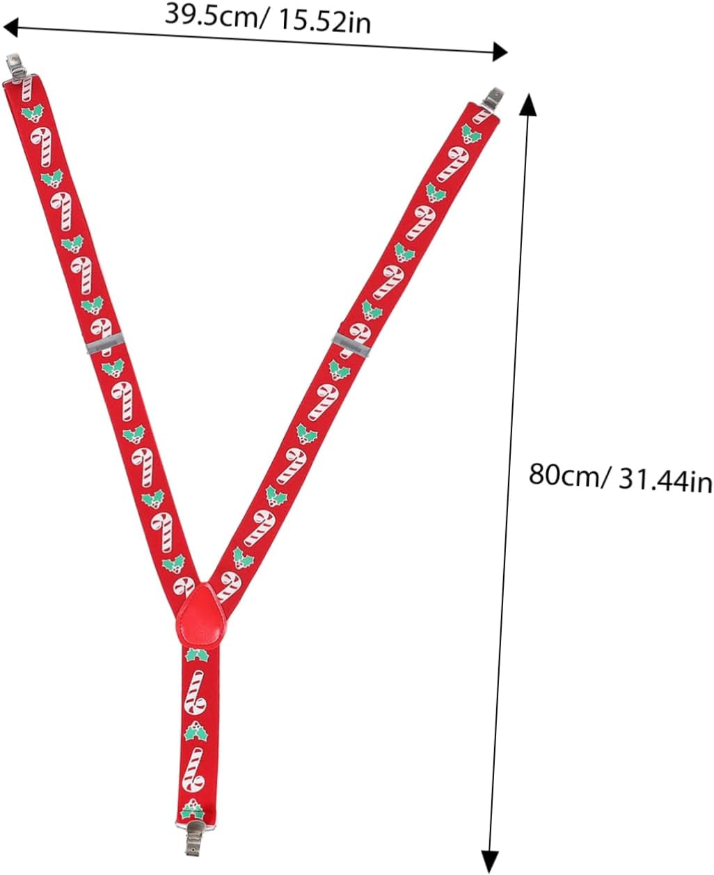 CALLARON Adjustable Christmas Suspenders for Adults Novelty Holiday Accessory for Men and Women Strong Clips for for Festive Outfits and