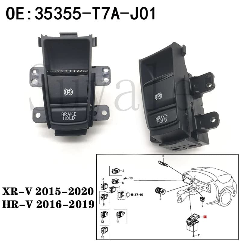35355-T7A-J01 12Pin Electronic Automatic Hand Brake Button Parking switchs 35355T7AJ01 Auto Idle Stop Speed Switch Electric Switche