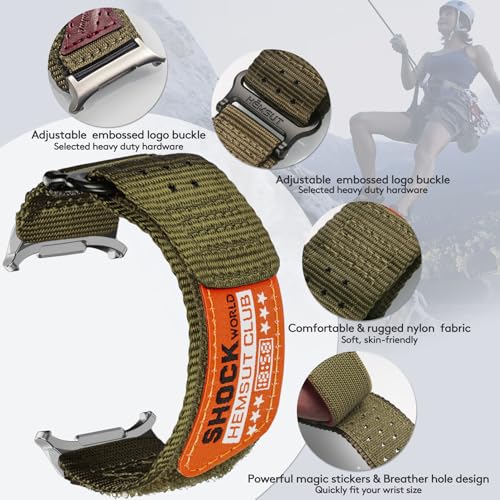 Image of Nylon Watch Band Compatible with Samsung Galaxy Watch Ultra 1 /2. | Millitary Nylon Strap Galaxy Watch Ultra -47mm for Men.