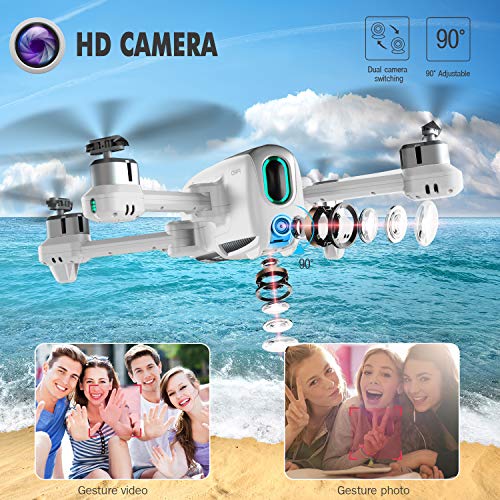 Gps Foldable Drone With Camera 1080P For Beginners, 5G Wifi Fpv Live Video Quadcopter With One Key Return & Active Track, 34 Minutes Long Time Flight (2 Batteries & Carrying Bag) #TOP2