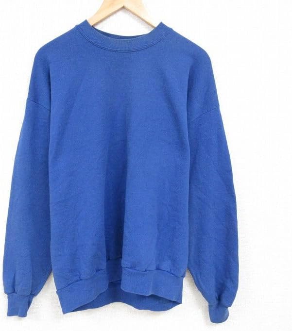 XL ジャージーズ 長袖 スウェット メンズ 90s ミルバーン 高等学校 大きいサイズ クルーネック 青 ブルー