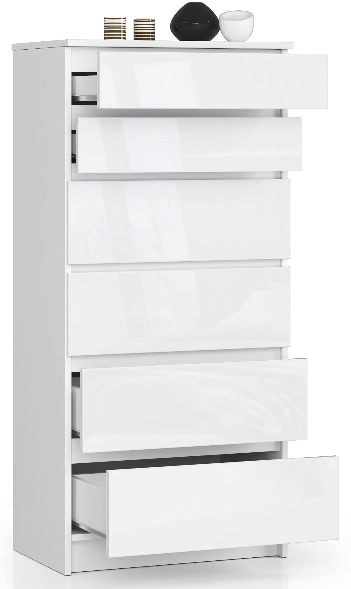 Komoda K60 z 6 szufladami, szer.60 x wys.130 x gł.40 cm, waga 43 kg