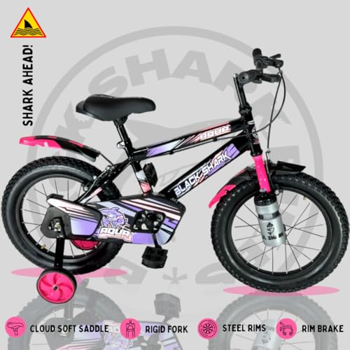 Image of BLACK SHARK Aqua Bikes for Kids Bike Brake | Bicycle for Boys & Girls | Frame | 90% Pre-Assembled |