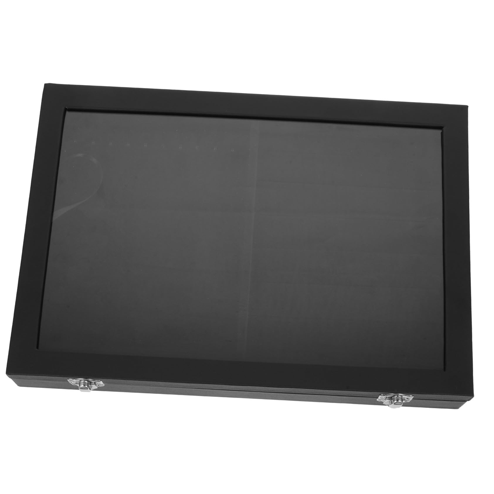 Mipcase Caja Organizadora de Joyas Negra con Tapa Estuche de Almacenamiento para Collares y Anillos Organizador Compacto y Duradero para Pendientes y Pulseras