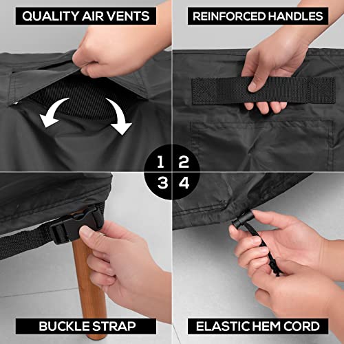 Outdoor Patio Furniture Covers Waterproof, 108L X 82W X 27.9H Outdoor Table And Chair Cover For Rain, Snow And Dust, Durable Patio Furniture Cover, Rectangular #TOP4