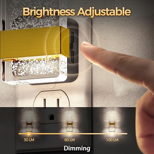 Image of DORESshop LED Night Lights Plug into Wall, [2 Pack] Dimmable Nightlight