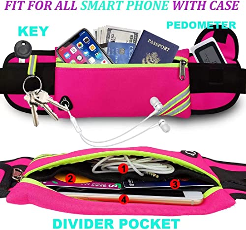 Soda Tree Belt Bag Fanny Pack, Gear Running Waist Bag,Travel Money Cell Phone Holder For Gym,Workout, Fitness, Exercise, Hiking, Cool Gifts Ideas Runners Mom Father Christmas, Pink, (St11) #TOP4