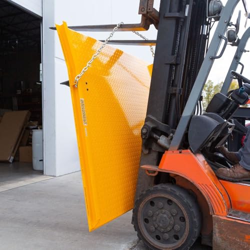 6034 x 7234 loading dock board diamond plate traction surface for forklifts 13000 lb capacity