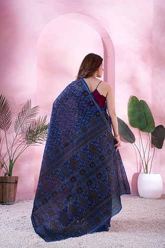 Image of TAMAIRA FASHION Mulmul Pure Cotton Saree For Woman |Office Wear Daily Wear Daily Wear Sarees For Women Without Blouse Piece(Available in 12 Colours)