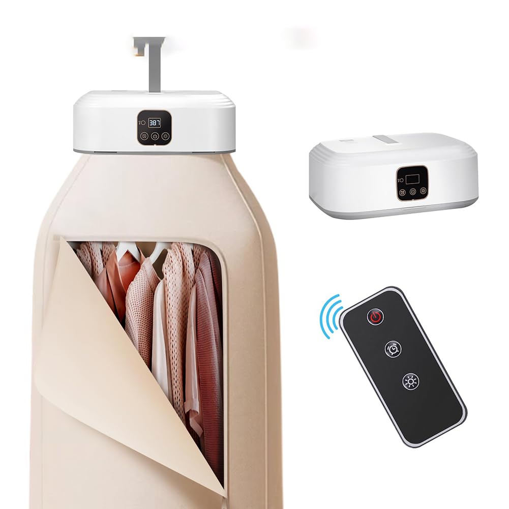 Secadora de Ropa portátil, Secadora portátil con Bolsa Secadora, secadoras con Bomba de Calor 2H de Secado rápido 600 W de bajo Consumo, Secadora Colgante con función de Temporizador y Control