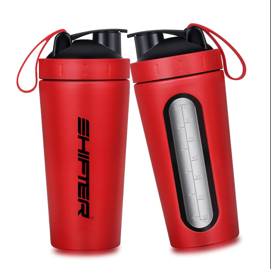 SHIFTER Steel Shaker Bottles for Protein Shake, Gym Bottles for Men Protein Shaker Bottle for Gym Shaker Bottles for Gym Bottle Gym Water Bottle for Men Shaker Steel Shaker Bottle… (Red) (B0CSWLP3ZM) Amazon Price History, Amazon Price Tracker