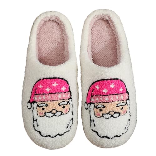 Christmas Tree Slippers for Women and Men - Plush Memory Foam Fluffy Slippers With Thick Bottom - Soft Vintage Home Shoes