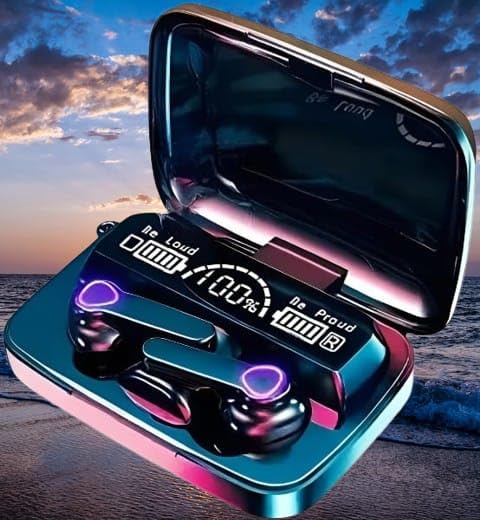 Image of M19 TWS Wireless Earbuds, 9D HiFi Sound, Bluetooth 5.1, IPX7 Waterproof, LED Display, Fast Charging Case