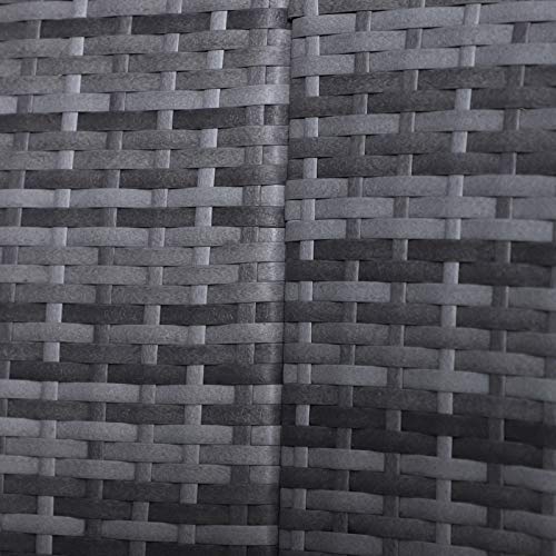 Outsunny Outdoor PE Rattan Garden Furniture with Cushioned, Patio Wicker Conversation Furniture Set, Round Daybed with Retractable Canopy, Coffee Table and Three Pillows, Grey/Blue Grey 8 Outsunny Outdoor PE Rattan Garden Furniture with Cushioned, Patio Wicker Conversation Furniture Set, Round Daybed with Retractable Canopy, Coffee Table and Three Pillows, Grey/Blue Grey - Image 8