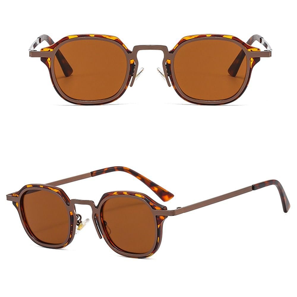Lunettes de soleil rétro de style punk avec structure métallique robuste - 7