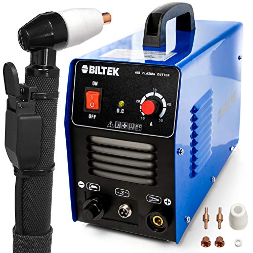 Biltek 50Amp Non-Pilot Arc Plasma Cutter, Dual Voltage 110V/220V with Pre-Attached 110V US Plug, 1/2...