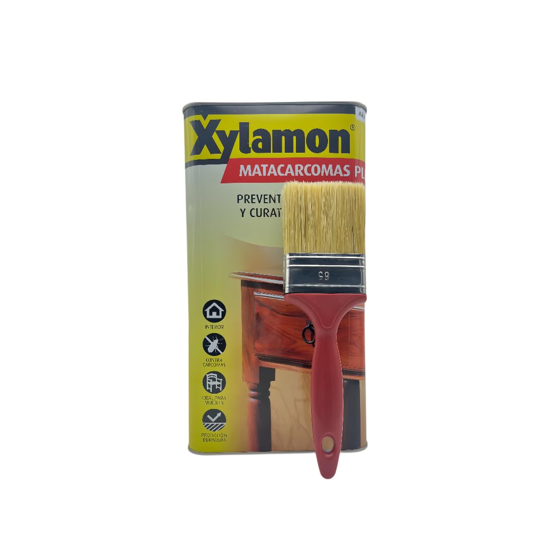 Xylamon Matacarcomas 5 L (Pack 1 unidad Matacarcomas 5L + 1 unidad de Brocha de Aplicación nº 65)