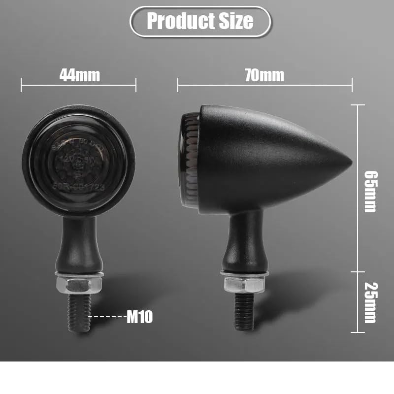 Feu clignotant LED universel moto indicateur de direction 12V - 3