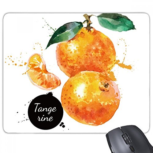 Tapis de souris cadeau original mandarine aquarelle antidérapant pour ordinateur