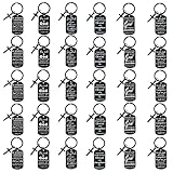 kilofly 30 portachiavi con dedica della bibbia cristiana, idea regalo, colore: nero