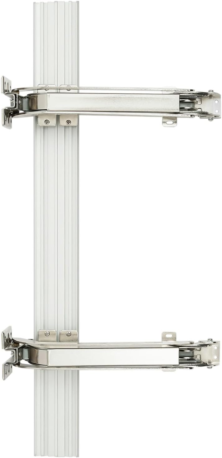 Lateral Opening Door Hinge Set, Heavy Duty 180° Parallel Opening Cabinet Door Sliding Hinges 15lb Load Capacity Soft-Close Hinge for Wardrobe/Kitchen Cabinet