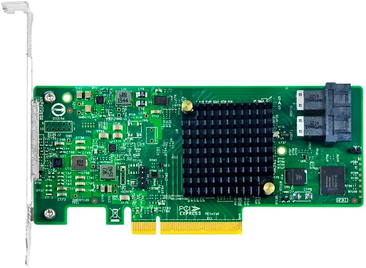 SAS HBA Card Compatible with LSI 9300-8i IT Mode PCIe SATA Expansion Card, 8-Port 12Gbps PCIe 3.0, SAS Expander Support, HBA Controller with 2X SFF-8643 to 4X SATA Cables for ZFS TrueNAS unRAID NAS