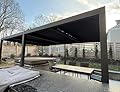 PURPLE LEAF 12' x 24' Louvered Pergola 94AS Modern Oversize Aluminum Gazebo with Adjustable Roof Outdoor Metal for Patio Deck Backyard Plus Size Gray Pergola