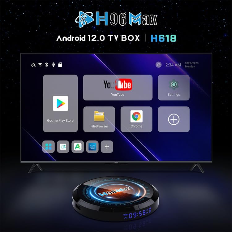 TV Android HD BOX H96 Max 4K・miniキーボード付き Amazon.co.jp: CHROX H96MAX TVボックス Android 13.0 4GB RAM 64GB