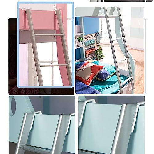 Escalera de cama blanca para litera ajustable de 55 pulgadas con herrajes de montaje para dormitorio 8