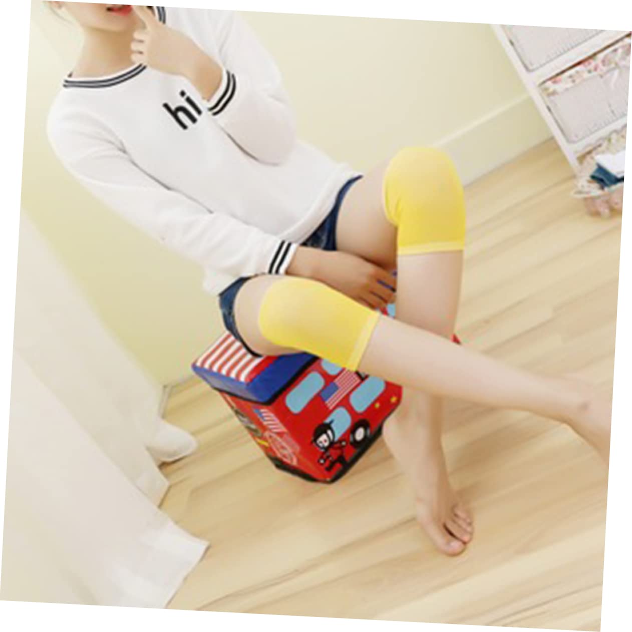 Didiseaon Brace Kit Standing Ankle Brace Anti-collision Strip Hook Dog Rugby Liners Patches Support Door Seal Strip Shelve Car Door Protectors Fleece Gel Yellow