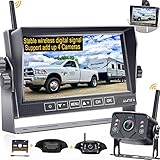 AMTIFO A7 HD 1080P Digital Wireless Backup Camera with 7 Inch DVR Monitor 2021 Newest Version High-Speed Rear View Observation System Stable Signals for RVs,Trucks,Trailers,5th Wheels IR Night Vision
