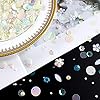 LEEFONE Mixed Clear White Sequins and Spangles Beads Craft Supplies, Crystal Iridescent Spangles and Pearl, Variety Sequins Beads for Crafts, Sewing, DIY Art, Embroidery #5