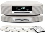 Bose Wave Music System with Multi-CD Changer -- Platinum White, Compatible with Alexa Amazon Echo (Renewed) BRAND NEW