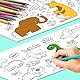 2 Stück 30 x 300CM Ausmaltischdecke, Selbstklebendes Schneidbare Malrolle zum Ausmalen, Malpapier Klebrbares Papierrolle Malen, Zeichnungsrolle Ausmalrolle für Geschenk