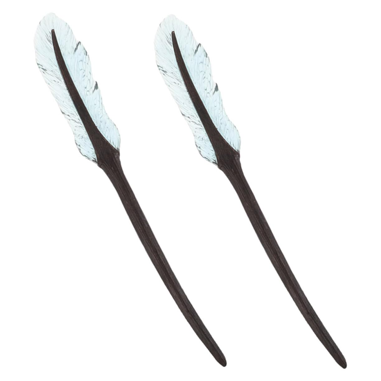 Épingle à cheveux en bois BESTYASH 2pcs style chinois - 8