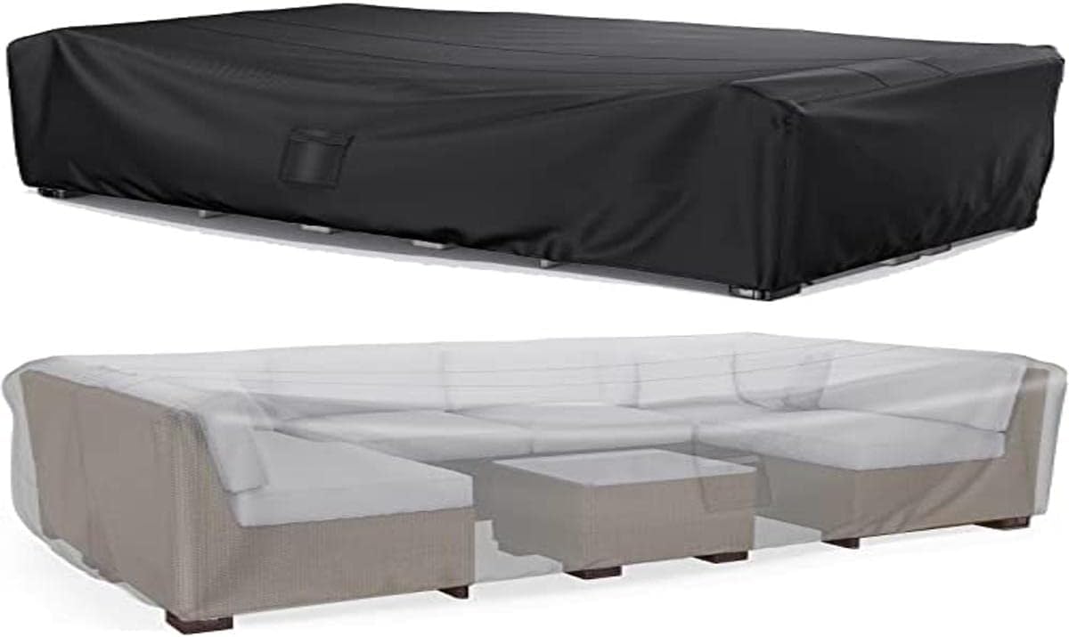 Schutzhülle Gartenmöbel 200x160x70cm, wasserdichte Abdeckung für Gartenmöbel 600D Oxford-Gewebe , Trunk Anti-UV, Outdoor-Tischabdeckung mit Luftauslass für Tische und Stühle, Sofas, Rattanmöbel