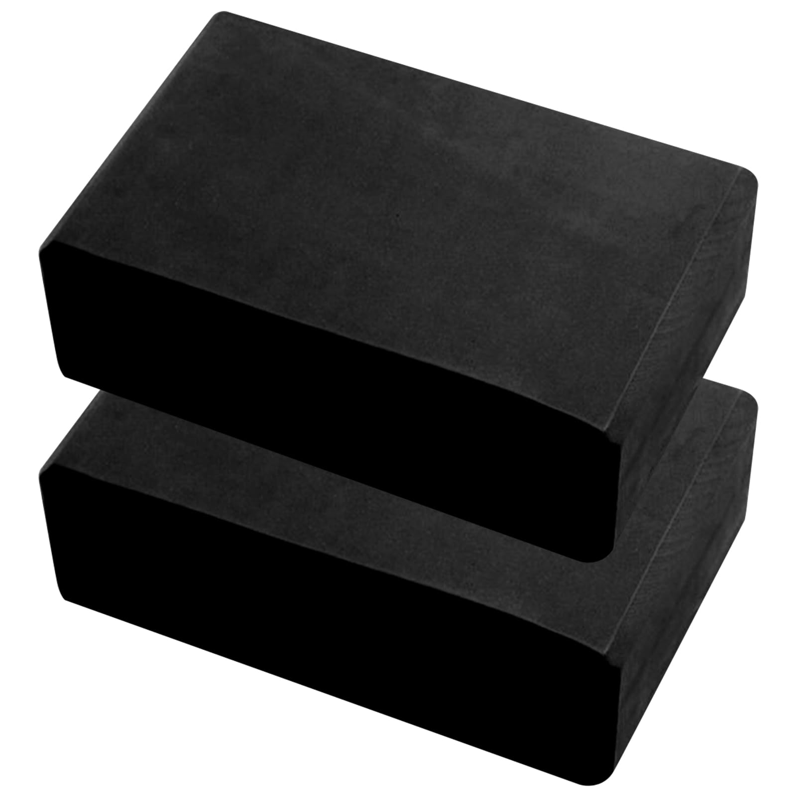 2PCS Yoga Blocks, Sports Yoga Blocks, Non-Slip High-Density Foam Exercise Bricks for Yoga Pilates Training and Home Exercise, Black