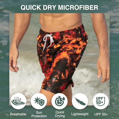 Image of Kanu Surf Men's Big Viper Extended Size Stripe Swim Trunk